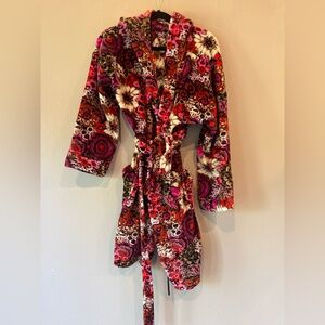 Vera Bradley Pink and Red Hooded Robe